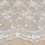 Lace with cotton embroidery