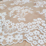 Cotton lace with embroidery