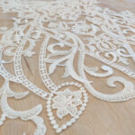 Hand beaded motif lace