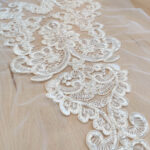 Hand beaded motif lace