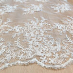 Δαντέλα κορδονέ, κεντημένη σε τούλι με παγιέτα