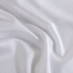 Satin crepe de chine tyoe elastic  white