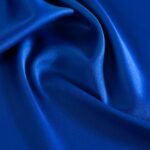 Crepe satin elastic blue electric