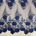 Blue lace with silver thread - Image 4