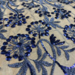 Blue lace with gold thread - Image 3