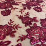 Cording lace bordeaux - Image 4