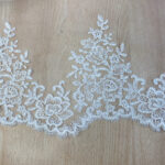 Cording triming without embroidery white