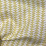 Cotton fabric with sketches yellow