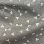 Cotton fabric with sketches grey - Image 2