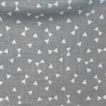 Cotton fabric with sketches grey