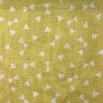 Cotton fabric with sketches yellow - Image 2