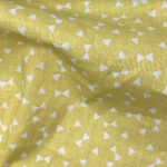 Cotton fabric with sketches yellow