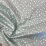 Cotton fabric with sketches mint