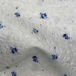 Waffle satin with flowers