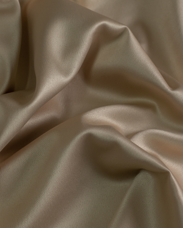 satin (37) Satin crepe de chine tyoe elastic beige - Image 1