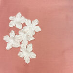 Motif flower satin 3cm pink