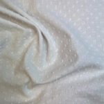 Cotton fabric polka white