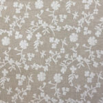 Cotton fabric flowers mocca