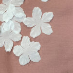 Motif flower organdine 6cm off white