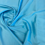 Satin crepe de chine type elastic light blue