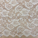 Elastic lace beige