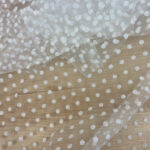 Mesh with glitter off white