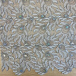 Lace with sequins light grey