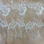 Lace flower fringes off white