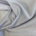 Polycotton shirt type fabric with strippes ciel