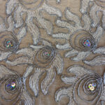 Lace with sequins light grey - Image 2