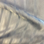 Lining fabric satin strippes grey-ciel