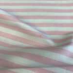 Cotton shirt type fabric wide strippes pink