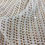 Knitted mesh with sequins off white - Image 2
