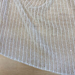 Knitted mesh with sequins off white