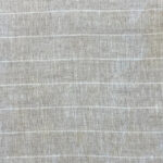 Linen fabric with strippes beige