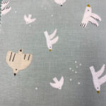 Cotton fabric mint seagull