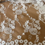 Lace with cotton flowers off white - Image 2