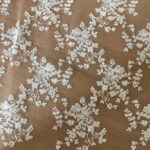 Lace with cotton flowers off white