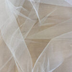 Mesh with silver glitter