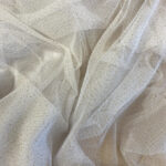 Mesh with glitter ecru-gold