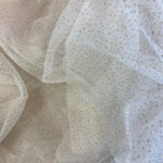 Mesh with glitter white-gold