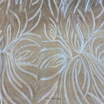 Embroided lace off white flow