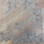 Embroided lace silver