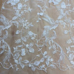 Lace with beads off white