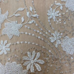 Embroided lace with flowers - Image 3
