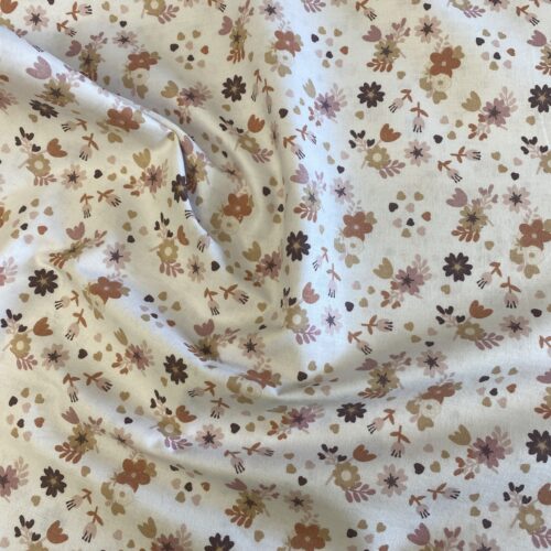 Βαμβακερό ύφασμα με σχέδια dusty pink