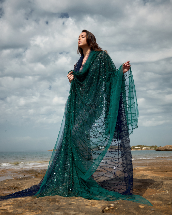 image00003 Lace with beads green - Image 1