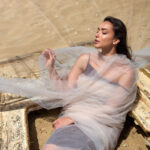 Mesh 3m width caramel